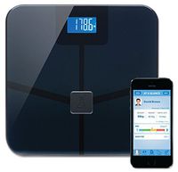 BlueAnatomy Wireless Smart Scale tracks weight, BMI, body fat, water weight, muscle and bone mass on iPhone, iPad and Android (Black)