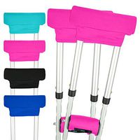 Vive Crutch Pads - Padding for Walking Arm Crutches - Universal Underarm Padded Forearm Handle Pillow Covers for Hand Grips - Soft Foam Armpit Bariatric Accessories for Adults, Kids (1 Pink Pair)