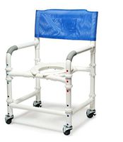 Lumex 89100-KD PVC Knock-Down Shower Commode Chair, 18"
