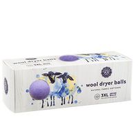Woolzies Wool Dryer Balls Organic: Our Big Wool Spheres are the Best fabric softener | 3 Pack Lavender Color Dryer Balls for Laundry is Made with New Zealand Wool | Use for Dryer with Essential Oils