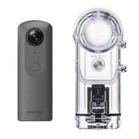Ricoh Theta V 360 Degree Spherical Panorama Camera, Black TW-1 Underwater Housing