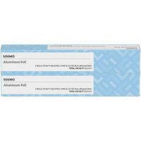 Amazon Brand - Solimo Aluminum Foil, 175 Square Foot Roll, 2 Pack