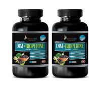 Estrogen Control - Fat Burner Supplements for Women - DIM + BIOPERINE Estrogen Blocker for Men and Women - Broccoli Extract Capsules - 2 Bottles 120 Vegetable Capsules