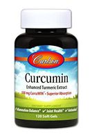 Carlson - Curcumin, Enhanced Turmeric Extract, 500 mg CurcuWIN, Superior Absorption, Inflammation Balance & Joint Health, Antioxidant, 120 Soft Gels