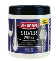 Weiman Silver Wipes for Cleaning and Polishing Silver Jewelry, 20 Count, 2 Pack