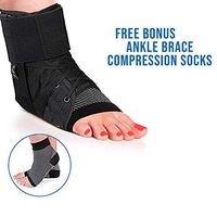 ETCBUYS Ankle Stabilizer - Ankle Brace Lace Up Adjustable Support- Heals Ankles for Running, Basketball, Volleyball, Injury Recovery, Sprain - Wrap for Men Women and Children - Comfort and Support