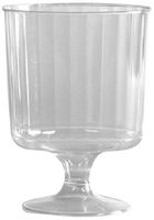 Classicware Rigid Plastic 1-Piece Pedestal Wine Glass, 8 Ounce, Clear(240-Count)