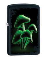Zippo Green Mushroom Outdoor Indoor Windproof Lighter Custom Personalized Engraved Message on Backside