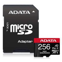 ADATA High Endurance 256GB UHS-I U3 V30 A2 Class 10 Micro SDXC Memory Card (AUSDX256GUI3V30SHA2-RA1)
