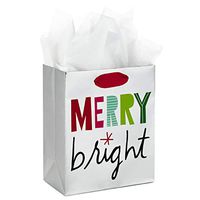 Hallmark Small Christmas Gift Bag with Tissue Paper (Merry & Bright)