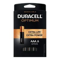 Duracell Distributing Nc 032641 Optimum Alkalline Batteries, AAA, 6-Pk. - Quantity 6