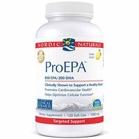Nordic Naturals ProEPA - Fish Oil, 850 mg EPA, 200 mg DHA, Targeted Support for Cardiovascular Health, a Healthy Mood, and Optimal Cellular Function*, Lemon Flavor, 120 Soft Gels
