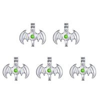 10Pcs Bat Hollow Pendant Pearl Bead Cage Pendants Aromatherapy Essential Oil Diffuser Locket Pendant Necklace Jewelry Making Supplies (Style8)
