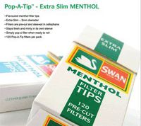 Swan Menthol Extra Slim Filter Tips Full Box 20 Packs Of 120 = 2400 Tips