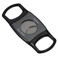 Personalized Visol Artorus Gunmetal Dual Blade Cigar Cutter with Free Laser Engraving