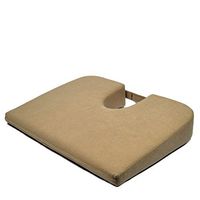 Tan Velour Original Tush Cush Orthopedic Wedge Meditation Cushion