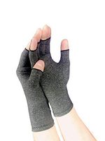 Medical Compression Gloves — for Arthritis Pain, Carpal Tunnel, Comfort — These Breathable Fingerless Gloves Deliver All Day Muscle Relief — (Large)