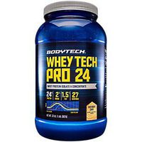 BodyTech Whey Tech Pro 24 Protein Powder Protein Enzyme Blend with BCAA's to Fuel Muscle Growth Recovery, Ideal for PostWorkout Muscle Building Birthday Cake (2 Pound)