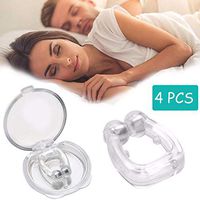 Anti Snoring Devices, Stop Snore Solution Transparent Magnetic Silicone Anti Snore Clip Snore Stopper, Comfortable & Professional Nose Vent Clips for Men & Women 4 PCS