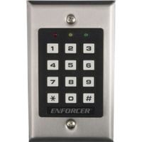Seco-Larm SK-1011-SQ Indoor Access Control Keypad, 100 Unique 4~8 Digit Codes, One Output: Form C Relay Output (5A@28VDC), Stainless-steel Ffaceplate, Easily Delete Individual Codes