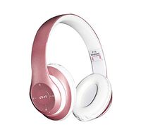 Bluetooth Headphones Wireless Headpohones Clear, Cheap, Good Headgear Wireless 4.1 Headphones Metolic Pink