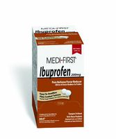 Medi-First Ibuprofen, 200mg Ibuprofen Per Tablet, Fever Reducer, Relief of Aches & Pains due to Arthritis, Muscular, Back Pain, Headache, Colds & Menstrual Cramps, Box of 500 (250 packets/2 Tablets)