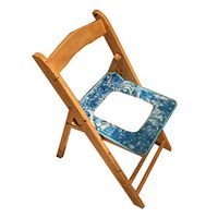 Never give up Wood Folding Mobile Toilet Stool Stool Old Man Toilet Chair Pregnant Woman Stool Toilet Chair Bath Stool (Color : #2)