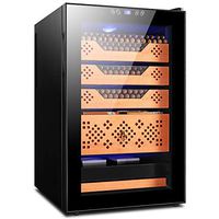 CIGARLOONG Cigar Humidor Cooler Dual-Core Refrigeration Temperature with Automatic Humidity Adjustment Cigar Cabinet(Black）