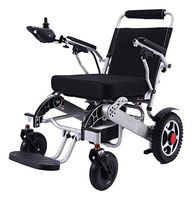New Model 2020 Fold & Travel Lightweight Motorized Electric Power Wheelchair Scooter, Aviation Travel Safe Electric Wheelchair Scooter Heavy Duty Power Wheelchair, (19 Inch Seat Silver)