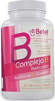 B Complex + (Complejo B +) with Ginkgo Biloba Capsules by Betel Natural - Full B Vitamin Spectrum - 90 Capsules