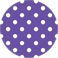 New Purple Dots Round Plates | 8 Ct. | 9"