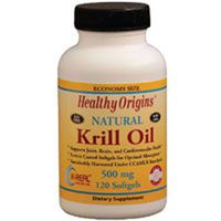 Krill Oil, 500 mg, 120 Soft Gels by Healthy Origins (Pack of 2)