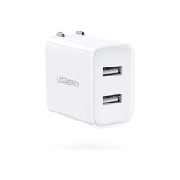 UGREEN USB Charger 3.1A Dual Port Wall Charger Power Adapter with Foldable Plug for iPhone XR Xs Max X 8 7 6S, BLU G8 G6, Moto E6, LG W30 W10, Xiaomi, Google Pixel, Samsung Galaxy A10 A20 and More
