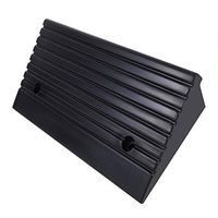 2pcs Anti-Slip Rubber Curb Ramps, Rise Threshold Ramp with Slip-Resistant Surface, Heavy Duty Rubber Curb Ramps for Car Vehicle Motorbike Wheelchair