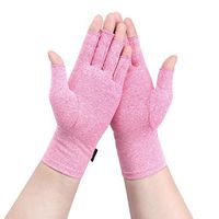 YOWBAND Compression Arthritis Gloves Men&Women- Fingerless Hand Gloves for Joint Pain Relief, Carpal Tunnel and Dairywork