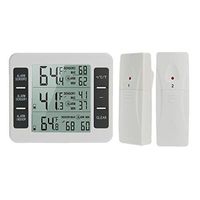 VeliHome Refrigerator Thermometer, Wireless Indoor Outdoor Temperature Sensor Guage with Audible Alarm