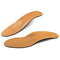 Leather Orthotic Insoles for Flat Feet Fight Against Plantar Fasciitis,Relieve Feet Pain,Heel Pain and Pronation (Women 5.5-6 Big Kids 4-5)