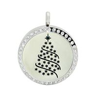 Deals Aromatherapy Necklace ZYooh Vintage Locket Essential Oil Diffuser Necklace Fragrance Jewelry Gift by ZYooh(Christmas Tree 2) (C)