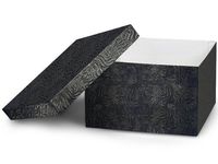 BLACK SWIRL Hi-Wall 10x10x6"100% Recycled Giftware Box BASE (1 unit, 50 pack per unit.)