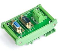 Electronics-Salon DB9 D-SUB DIN Rail Mount Interface Module, DSUB Male/Female Breakout Board.