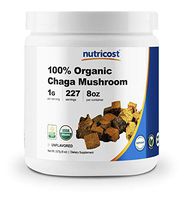 Nutricost 100% Organic Chaga Mushroom Powder 8oz (227 Servings) - Certified USDA Organic, Gluten Free & Non-GMO