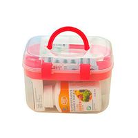 [Set of 2] Creative Mini Portable First Aid Kit Travel Medical Box, RED, 6.5"x5"