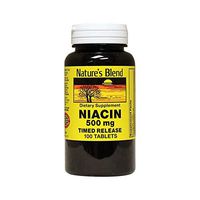 Nature's Blend Niacin Timed Release 500 mg 500 mg 100 Tabs