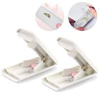 GHzzY Pill Cutter Pill Splitter for Small & Big Pills - Pill Dispenser with Case - Portable Travel Tablet Cutter(2 Pack,White)