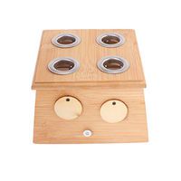 Minkissy Bamboo Healing Box Moxa Moxibustion Medicine Therapy for Spa Home (4 Holes)