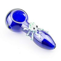 HEZ5 Classic Handmade, 3.9-inch Blue Spider Design, Portable Art Tube