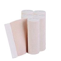 HOSPORA Cotton Elastic Bandage, 6 Inch x 15 feet Stretched Length with Quality Hook and Loop Closure, Latex-Free Compression Bandage, 5 Rolls Pack