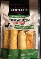Dentley`s Dog Chews Rawhide-Free Retriever Rolls with Chicken 6-Chews