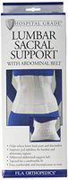 FLA 10" Lumbar Sacral Back Support with Abdominal Belt #31208 - Universal White