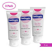 Lantiseptic Daily Dry Skin Protectant Cream - 4 oz Tube, 3 Pack - Moisturizes and Protects Cracked, Damaged and Irritated Skin - 30% Lanolin Moisture Barrier Ointment
